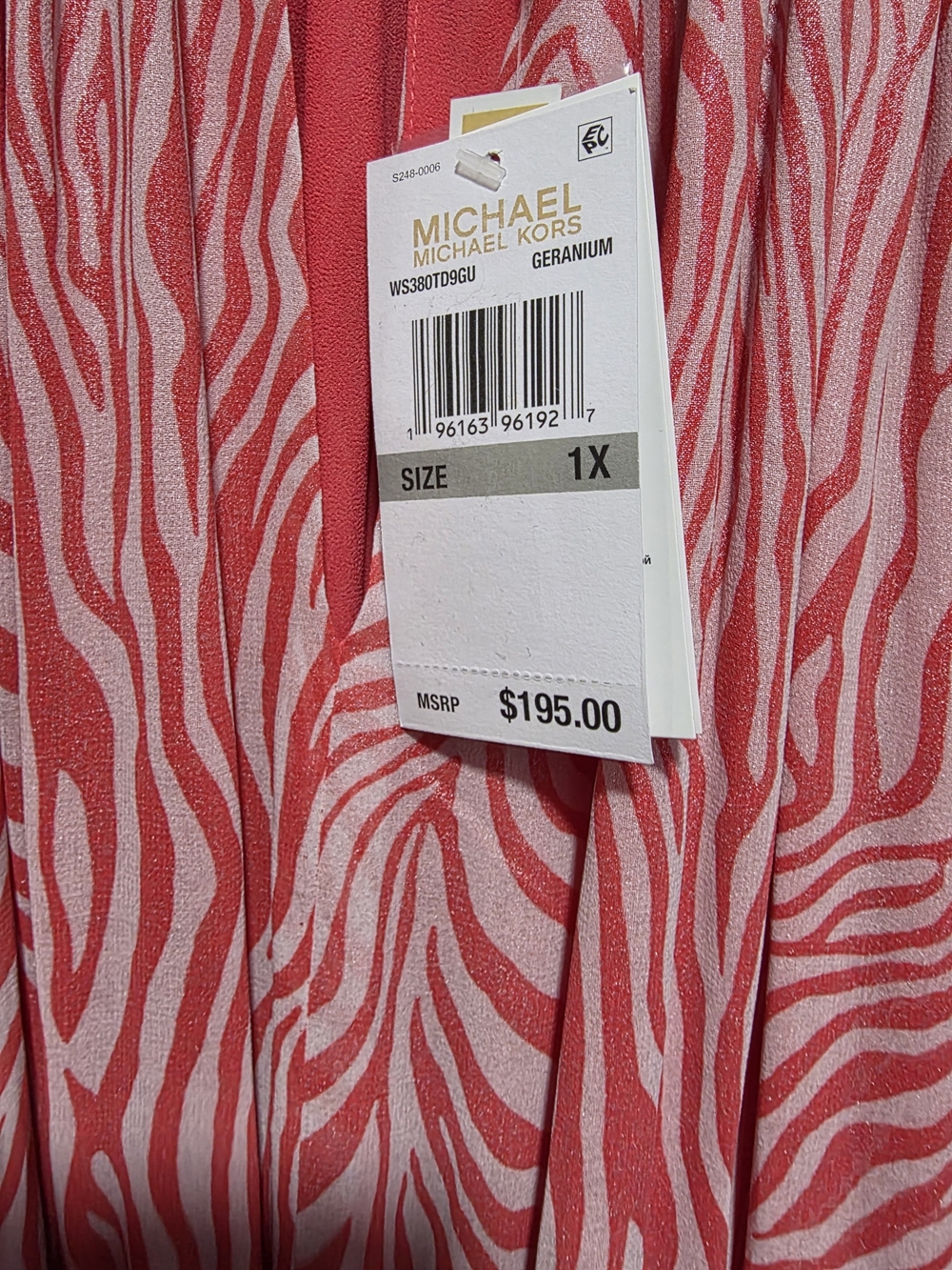Michael Kors Pink Zebra-Print Halter Maxi Dress with Chain Detail - Picture 8 of 8